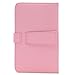 iRULU Leather USB Keyboard Case for 8-9 Inch Touch Screen Tablet with Buttons and Stand -Pink