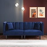 LCH Futon Bed Convertible Velvet, Modern Sleeper