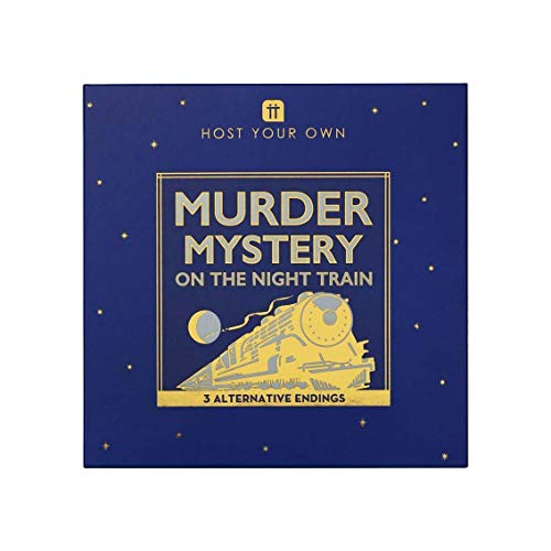 Murder Mystery Party Christmas Party Games Family Christmas Games for Adults & Kids Fun Guessing Games Train Theme 5-13 Players