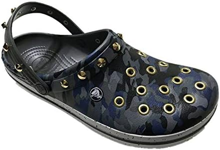 Amazon 株式会社マックストラスト クロックス パンク カスタム クロックバンド グラフィック カモ クロッグ 迷彩 Crocs Custom Graphic Camo Clog クロッグ サボ