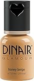 Dinair Airbrush Makeup Foundation | Honey Beige | GLAMOUR: Natural, Light coverage, Matte 1/4 oz.