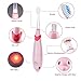 Musical Kids Sonic Electric Toothbrush Battery Powered Baby Electric Toothbrush Smart Child Electric Toothbrush LED Light Toddler Toothbrush 621 Vibrate Toothbrush for 2-10 Kid (Pink)