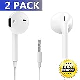 Earbuds,E&jing iPhone Headphones with Microphone Stereo 2 Pack Earphones with Mic and Remote Control for iPhone 6s Plus 5s 5 4s 4 SE 5C iPad iPod 7 8 7s IOS S8 7 6 Note 1 2 3 In Ear Earphones Earbuds