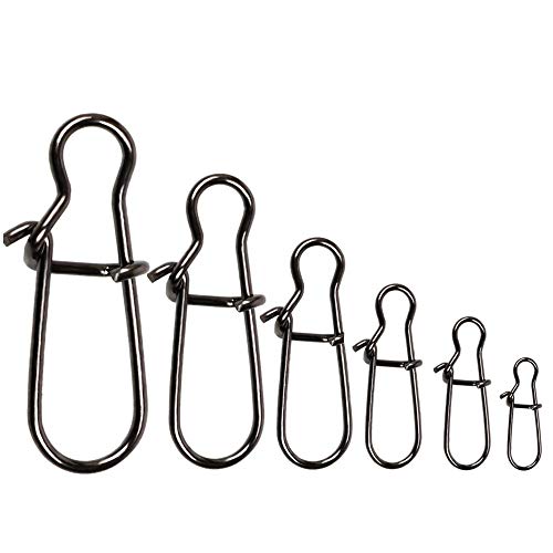 Angeln Lock Snaps-100stk Angehaken Lock Snaps zum Angeln Süßwasser-Salzwasser-Ringe Connector,Einhänger zum Spinnfischen… – Bild 8