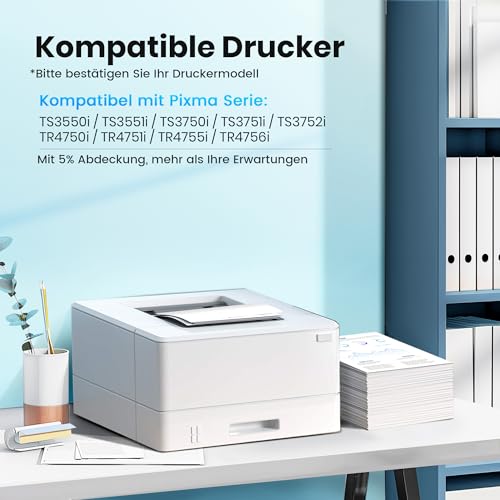 druckerpatronen 575 576 Kompatible PG-575XL CL-576XL für Canon 575 XL 576 XL für Canon PIXMA TR4755i TS3750i TS3550i TR4750i TS3751i TR4756i TR4700 TS3500 TR4751i TS3752i (1 Schwarz, 1 Farbe)