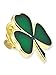 PinMart St. Patrick's Day Lapel Pin – Green Shamrock Lapel Jewelry for Women and Men – Irish Culture Celebration Pin –Gold Plated Enamel Brooch with Standard Clutch Back – 1 Piece