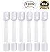 Child Proof Cabinet Locks | Baby Proof Door Lock, Toilet Seat, Window, Cupboard, Fridge, Oven | Easy Install, Open | Durable 3M Adhesive with Adjustable Strap and Latches | 6-Pack White