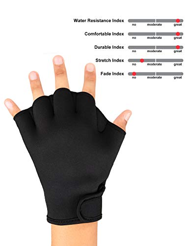 image for FitsT4 Sports FitsT4 Aqua Gloves Webbed Paddle Swim Gloves Fitness Wat