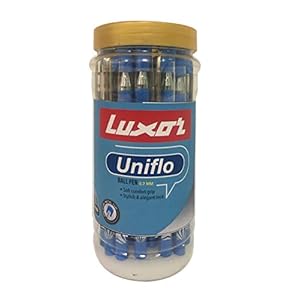 Luxor : uniflo Ball Pen Pack of 25 with Jar