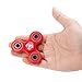 Tri-Spinner Fidget Toy EDC Focus Toy Stress Reducer with Hybrid Ceramic Bearing (Red, One Size)