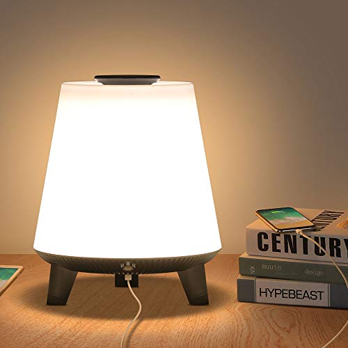 Shinco Bluetooth Speaker, Table Lamp with USB Charging Port and