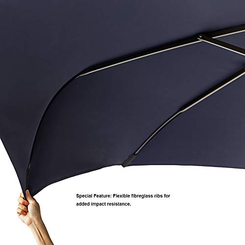 image for C-Hopetree 11 feet Round Patio Sun Shade Umbrella Crank Winder Fibergl