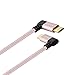 CableCreation USB C to USB C Cable Right Angle 60W 3A Fast Charge, 4ft Dual 90 Degree USB-C to USB-C Braided Cable, Compatible with MacBook(Pro), Galaxy S20 S10 S9, Rose Gold with Aluminum Case