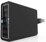 Stalion HB-6PT-12A5V-60W-BLK Hub Desktop 6-Port Portable Charger 12Amp 5-Volt 60-Watts with Micro USB Cable for Smartphones & Tablets, Jet Black