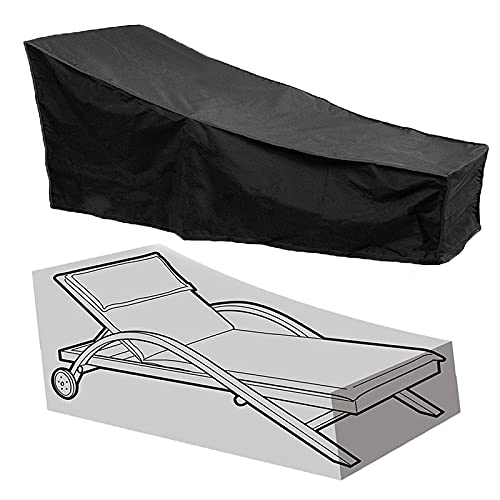 The Fellie Sun Lounger Covers Waterproof, Sunbed Cover Windproof, Covers for Sun Loungers Ratten Garden Furniture Anti-UV Heavy Duty 210 x 75 x 80-40cm