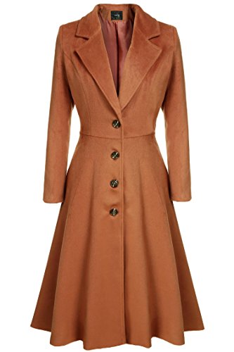 Cindere Women Long Trench Coat Single Breasted Solid Extra Long Peacoat Overcoat