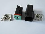 CNKF 5 Sets DT 6 Pin black male and female auto Waterproof Electrical Wire Connector plastic shell Plug DT06-6S DT04-6P