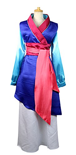 COSKING Mulan Costume for Women, Deluxe Halloween Han Chinese Heroine Cosplay Outfit (XX-Large)