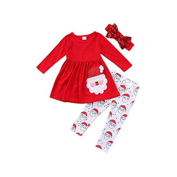 Kids Toddler Baby Girls Turkey T-Shirt Top Dress+Pants+Headband Thanksgiving Christmas Outfit Clothes Set