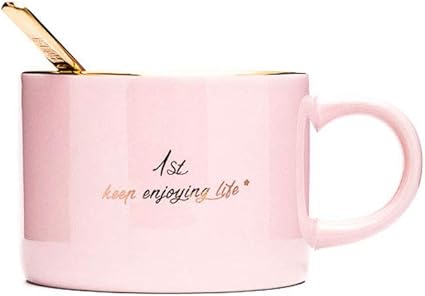 Amazon シンプルなヨーロピアンスタイルピンクゴールドブラックゴールドセラミックマグゴールドサイドコーヒーカップセット ピンク カップ ソーサー オンライン通販