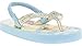 Disney Frozen Sisters Forever Elsa & Anna Toddler Girl's Beach Flip-flop Sandal (Blue/White, 9-10 M US Toddler)
