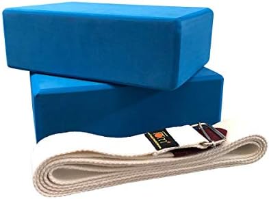 High Density EVA Foam Block to Support and Deepen Poses, Improve Strength and Aid Balance and Flexibility - Lightweight, Odor Resistant and Moisture-Proof with Yoga Belt