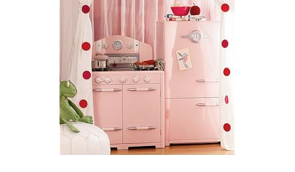 Amazon Com Pottery Barn Kids Pink Retro Kitchen Oven Icebox
