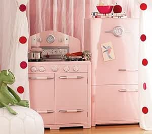 pink retro kids kitchen