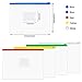 Gallop Chic 50 Pcs Plastic Poly Zip Envelope, Clear Color A5 Size Paper Document File Invoice Bill Zipper Bag Pencil Pouch Bag Holder, Office Supplies, Travel Storage Bags