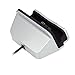 Micro USB Charging Dock, Android Smartphones Desktop Stand Sync and Charger Docking Station for All Android Phones with Micro USB 2.0 (Silver)