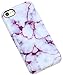 A-Focus Case for iPhone 7 Case Marble, iPhone SE Case 2020, iPhone 8 Marble Case, IMD Design Smooth Stone Pattern Texture TPU Slim Fit Cover Case for iPhone SE / 8/7 4.7 inch Glossy Purple