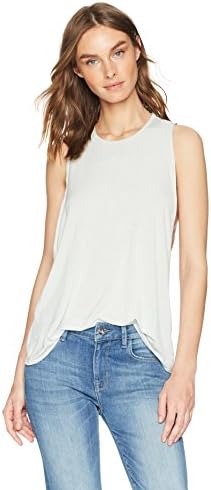 The Luna Coalition Women's Colette Cross Back Muscle Tee Large Mist