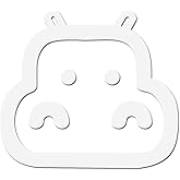 Milk Mug Designs Hippo Decal Sticker - White 5" Vinyl Decal for Car, MacBook, or Other Laptop