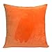 Sykting 18 x 18 Pillow Covers Set of 2 Square Cotton Super Soft Short Plush Light Orange