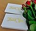 100 Premium Thank You Cards, Envelopes & Stickers - White Gold Foil Stamped – Blank Bulk Folded Note Card - for Weddings, Birthdays, Baby Shower & Business – Presented in a Strong & Stylish Gift Box