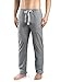 David Archy Men's Comfy Jersey Cotton Knit Pajama Lounge Sleep Pant in 1 Pack(L, Heather Dark Gray)