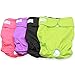 Teamoy 4pcs Washable Female Dog Diapers, Reusable Doggie Diaper Wraps for Female Dogs, Super-Absorbent and Comfortable, Large