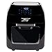 PowerXL Air Fryer Pro, Crisp, Cook, Rotisserie, Dehydrate; 7-in-1 Cooking Features; Deluxe Air Frying Accessories; 3 Recipe Books (8 QT Black)