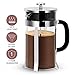 French Press, Ymiko French Coffee Press (8 Cup, 1 liter, 34 Oz) French Press Coffee Maker with 4 Filter System, 304 Grade Stainless Steel & Heat Resistant Borosilicate Glass, Easy Cleaning