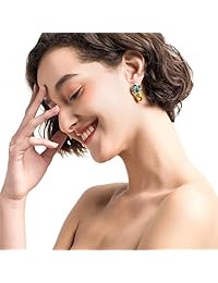 Holylove - Pendientes de piña para mujer, joyería hawaiana, vacaciones, playa, fiesta, diario, con caja de regalo