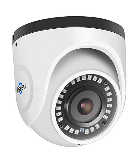 Hiseeu 4K PoE Dome Security Camera,1-Way Audio IP Camera with 2.8mm Lens, Waterproof for Indoor/Outdoor Security with Night Vision,Add-on Network Camera ONVIF Compatible