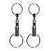 BlueStraw Dual Detachable Keychains Quick Release Pull-Apart Handy Outdoor Travel Key Rings Accessory Lock Holder with Two Split Rings, 2PCS