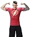Red Plume Men's Compression T-shirt ,Sports Jogging Fitness Red Flash Man Shirt (XL)