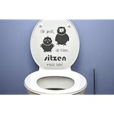 WC Aufkleber "DECKEL schließen" 16x23cm Bad Klo