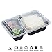Food Storage Container Meal Prep Container Leak proof Lunch Containers Meal Prep Container Bento Box Container Airtight Lid Dishwasher Microwave SAFE Plastic Food Container (15, 2-Compartments, 30 Oz)