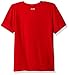 adidas Boys' Little Short Sleeve Logo Tee Shirt, Red, 6