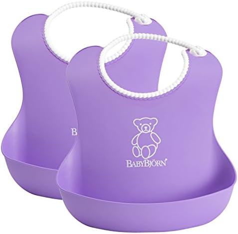BabyBjorn Soft Bib, 2 Count - Purple/Purple