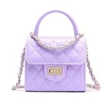 Pinky Family Fashion Kids Toddler Handbags PU Leather Crossbody Bags Gifts for Girls (Purple)