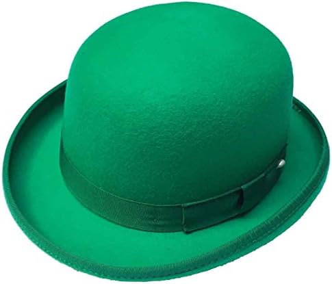 Capas St Patrick's Day Wool Felt Satin Lined Derby Hat, Green, Medium