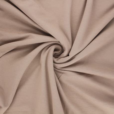 Premium Quality Cotton Single Jersey Baby Grow Soft Knit Fabric Material 58" (Dark Beige)